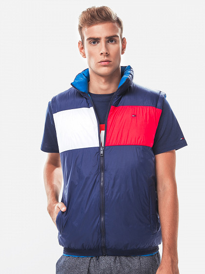 TOMMY JEANS Vyriška liemenė, QUILTED DOUBLE SIDED VEST