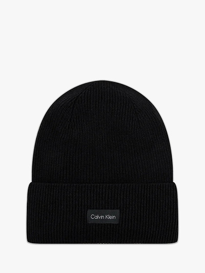 CALVIN KLEIN Moteriška kepurė su vilna ir kašmyru, Essential Knit Beanie