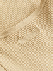 CALVIN KLEIN Moteriški marškinėliai su vilna, RIB SQUARE-NECK