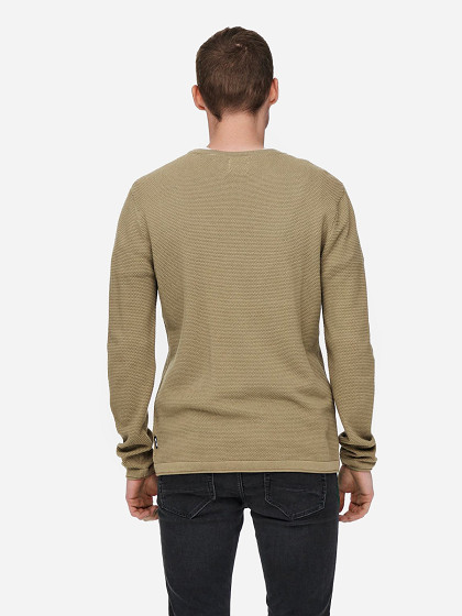 ONLY&SONS Vyriškas megztinis, ONSPANTER REG 12 STRUC CREW KNIT