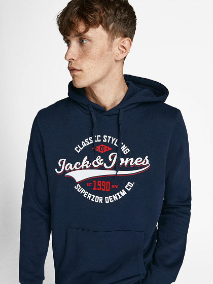 JACK&JONES Vyriškas džemperis, WHLOGO SWEAT HOOD