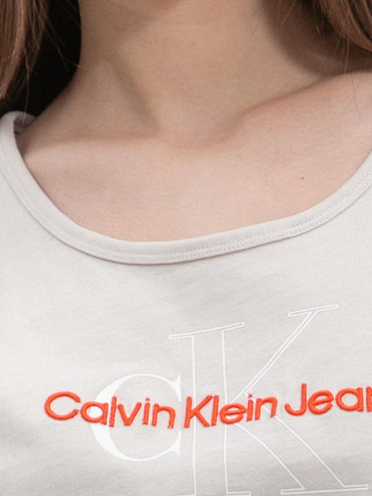 CALVIN KLEIN JEANS Moteriški marškinėliai, TWO TONE MONOGRAM