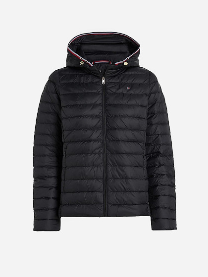 TOMMY HILFIGER Demisezoninė moteriška striukė, DOWN-FILLED HOODED ZIP-THRU