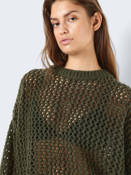 NOISY MAY Moteriškas megztinis, NMJUDEY L/S O-NECK KNIT FWD LAB2