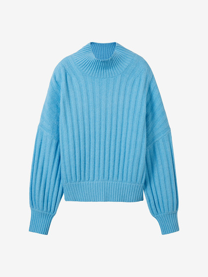 TOM TAILOR Moteriškas megztinis, KNITTED SWEATER IN A RIBBED TEXTURE