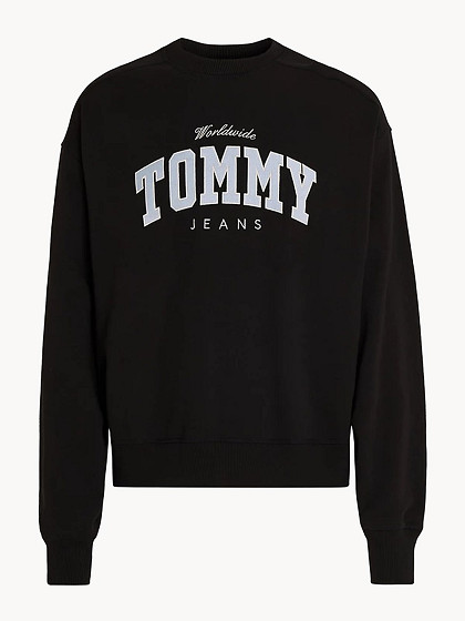 TOMMY JEANS Vyriškas džemperis, VARSITY BOXY CROPPED SWEATSHIRT