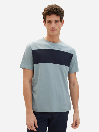 TOM TAILOR Vyriški marškinėliai, T-SHIRT WITH A LOGO PRINT
