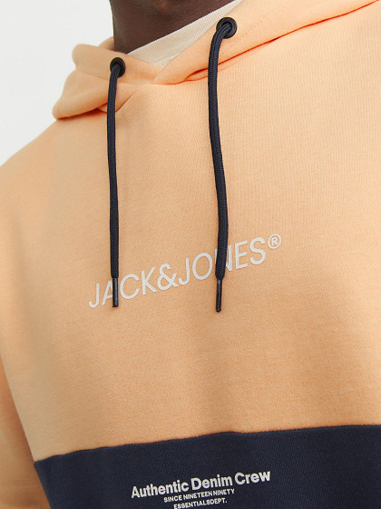 JACK&JONES Vyriškas džemperis, JJERYDER BLOCKING SWEAT HOOD NOO