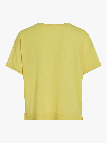 VILA Moteriški marškinėliai, VIABELLA REV S/S V-NECK KNIT TOP - NOOS