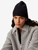 CALVIN KLEIN Moteriška kepurė su vilna ir kašmyru, CK EMBROIDERY FINE RIB BEANIE