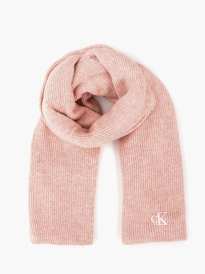 CALVIN KLEIN Moteriškas šalikas su vilna, THICK EMBROIDERY SCARF