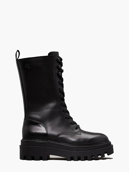 CALVIN KLEIN Moteriški ilgaauliai, FLATFORM LACE UP BOOT MG