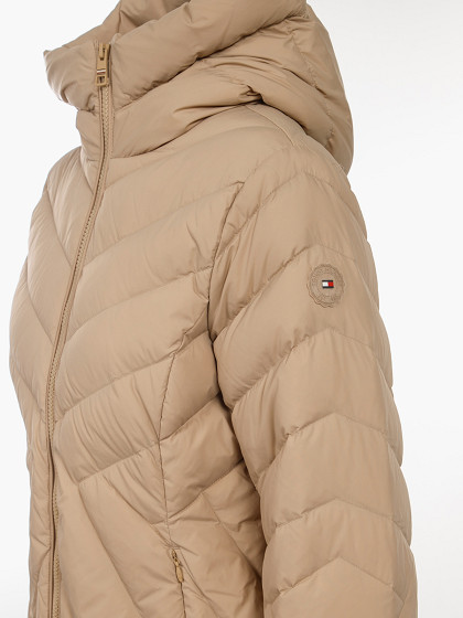 TOMMY HILFIGER Žieminė moteriška striukė, CHEVRON MW DOWN COAT