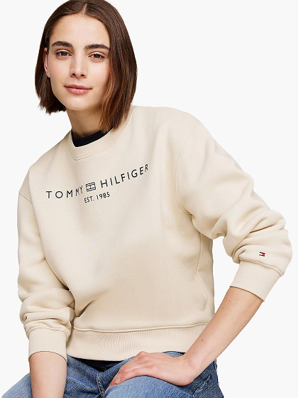 TOMMY HILFIGER Moteriškas džemperis, MORN REG CORP LOGO C-NK