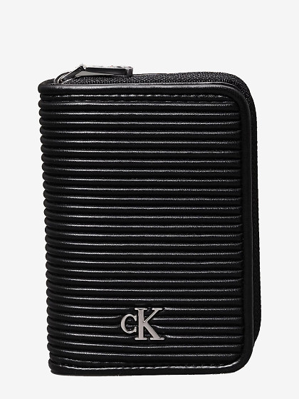 CALVIN KLEIN Moteriška piniginė, RIB MED ZIP AROUND PU