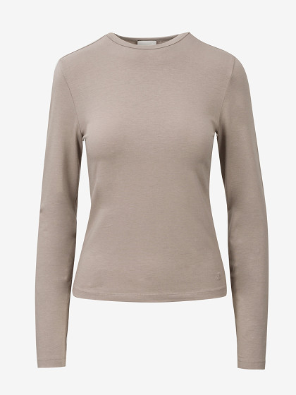 CALVIN KLEIN Moteriški marškinėliai ilgomis rankovėmis, MODAL STRETCH SLIM C-NECK TOP LS