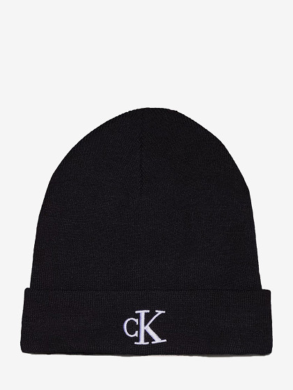 CALVIN KLEIN Vyriška kepurė, MONOGRAM EMBRO BEANIE