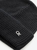 CALVIN KLEIN Kepurė su vilna ir kašmyru, CK METAL CHUNKY RIB BEANIE