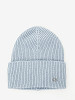 CALVIN KLEIN Kepurė su vilna ir kašmyru, CK METAL CHUNKY RIB BEANIE