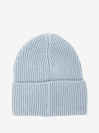 CALVIN KLEIN Kepurė su vilna ir kašmyru, CK METAL CHUNKY RIB BEANIE