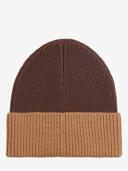 CALVIN KLEIN Kepurė su vilna ir kašmyru, CK METAL TWO-TONE CHUNKY BEANIE