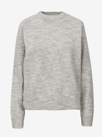 CALVIN KLEIN Moteriškas megztinis su vilna, SOFT HEATHER C-NECK SWEATER