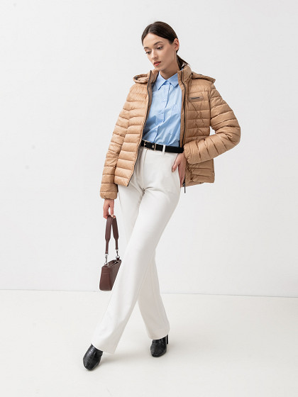 CALVIN KLEIN Demisezoninė moteriška striukė, LW PADDED SMOCKING JACKET