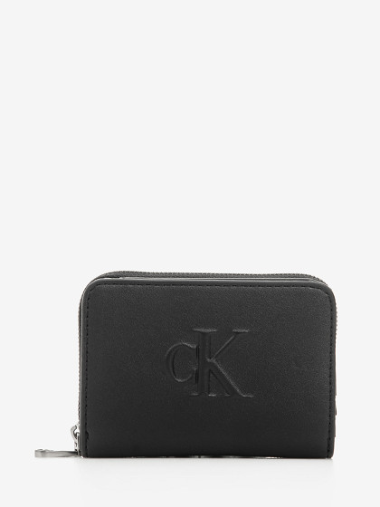 CALVIN KLEIN Moteriška piniginė, SCULPTED MED ZIP AROUND DEBOSS