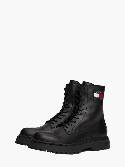 TOMMY JEANS Vyriški aulinukai, LACE UP MID BOOT SMOOTH