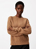 CALVIN KLEIN Moteriškas megztinis su vilna, BOUCLE RIB C-NK RELAXED SWEATER