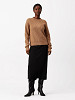 CALVIN KLEIN Moteriškas megztinis su vilna, BOUCLE RIB C-NK RELAXED SWEATER