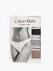 CALVIN KLEIN UNDERWEAR Moteriškos kelnaitės su juostele, 3 vnt. THONG