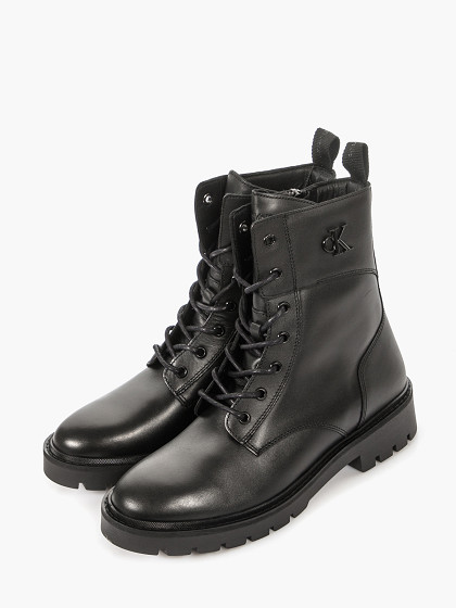 CALVIN KLEIN Moteriški odiniai aulinukai, COMBAT BOOT MID ZIP LTH IN CALF