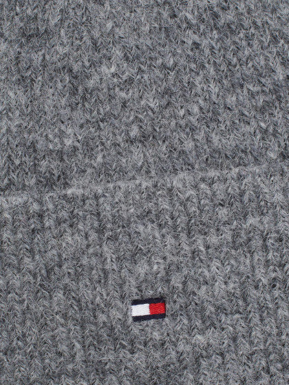 TOMMY HILFIGER Moteriška kepurė su vilna, ESSENTIAL FLAG FUZZY BEANIE