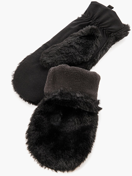 TOMMY HILFIGER Moteriškos pirštinės, LINEAR LOGO FUR GLOVES